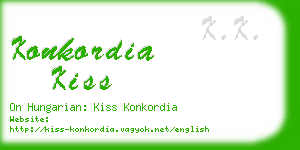 konkordia kiss business card